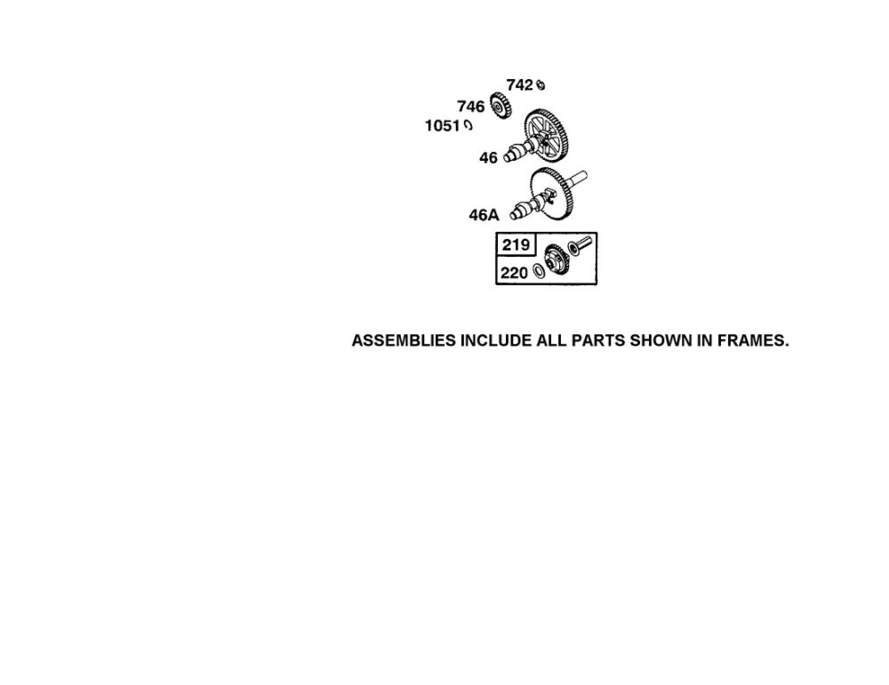 Camshaft Diagram and Parts List for 110400-110499 0200-0201-0203 Briggs and Stratton Engine